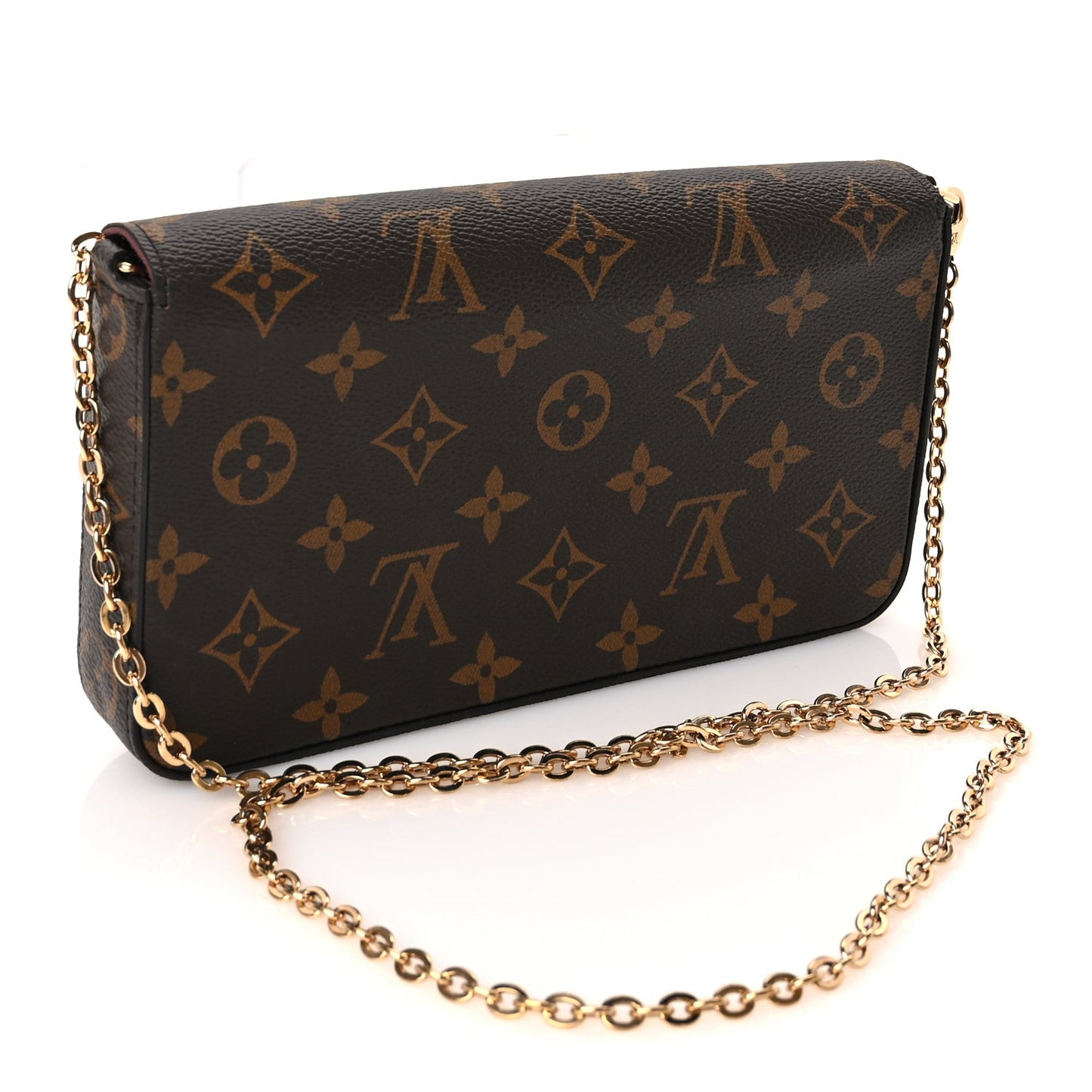 Monogram Pochette Felicie Chain Wallet Fuchsia