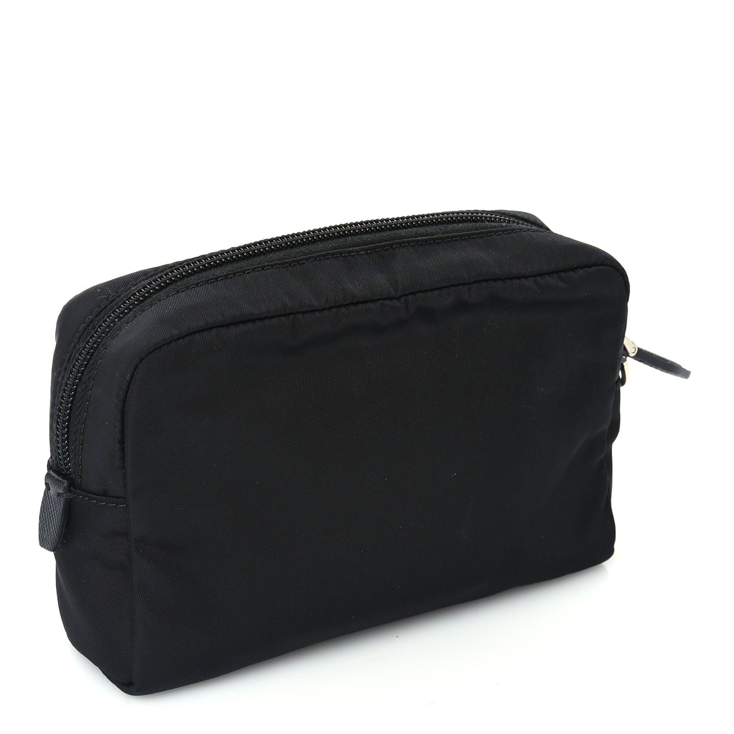 Re-Nylon Saffiano Pouch Wristlet Black