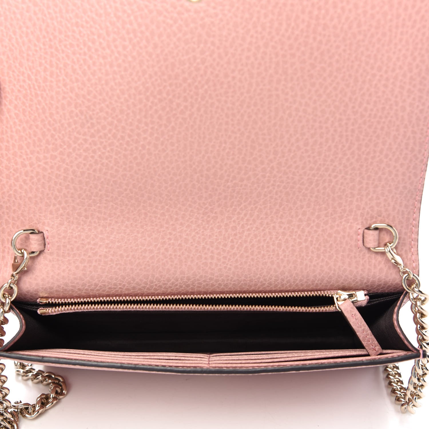 Gucci Dollar Calfskin Medium Betty Chain Wallet Soft Pink 5 of 10