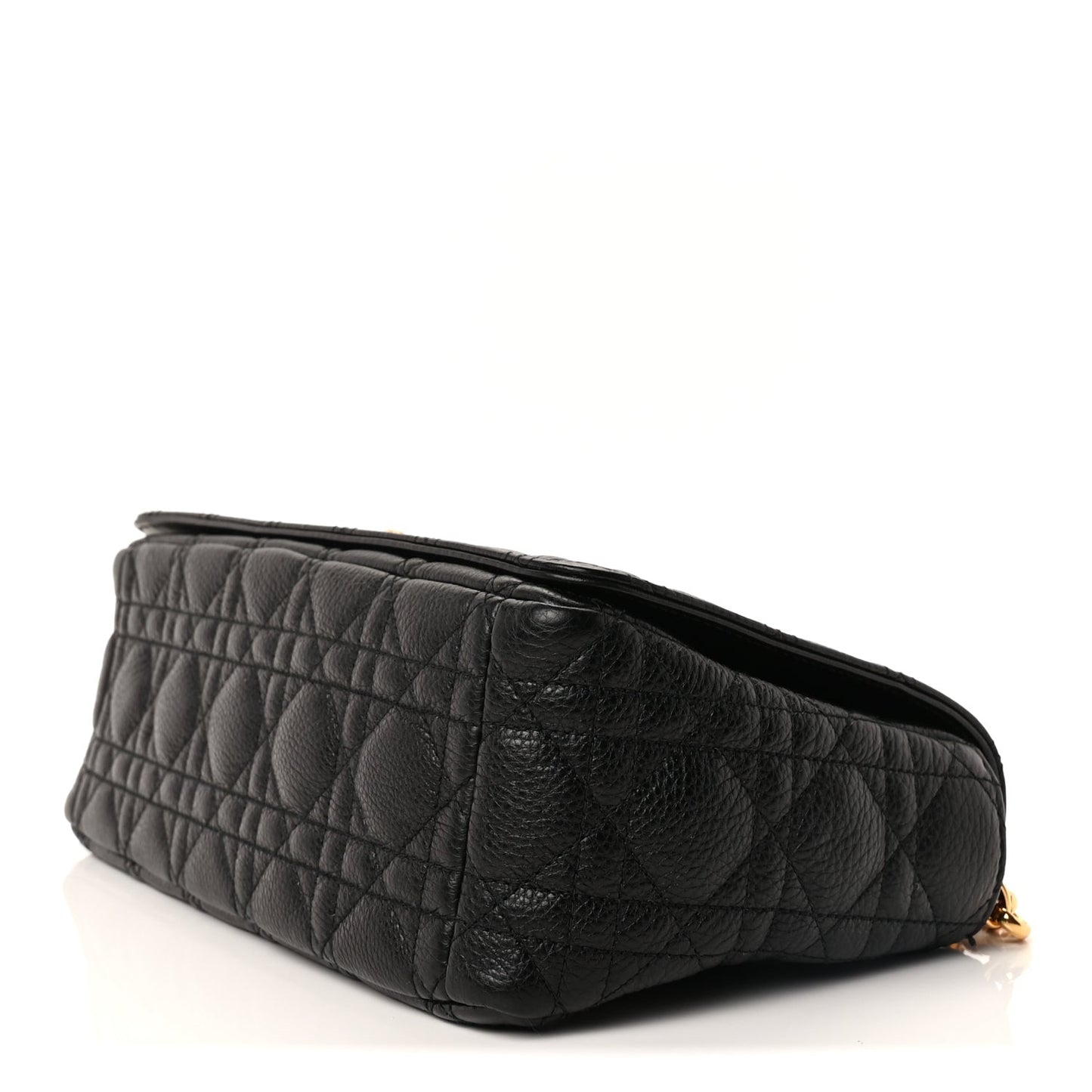 Calfskin Cannage Medium Caro Bag  Black