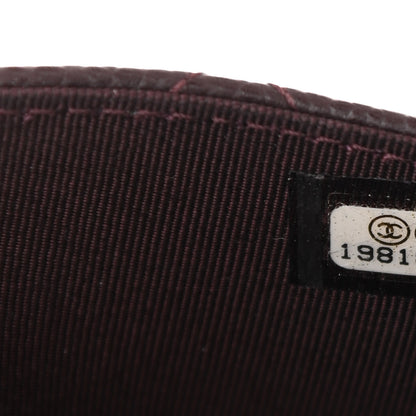 Chanel Caviar Quilted Wallet on Chain WOC Burgundy 8 of 11