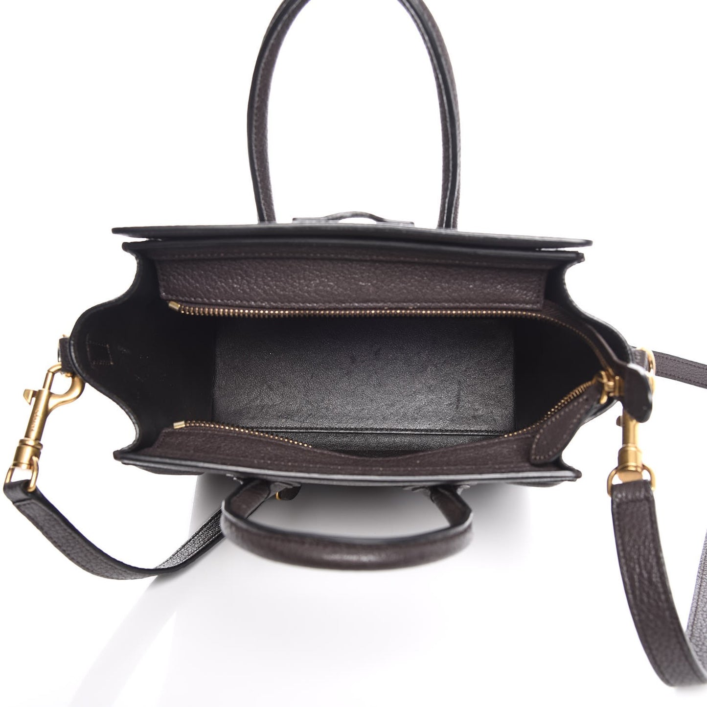 Goatskin Nano Luggage Dark Taupe