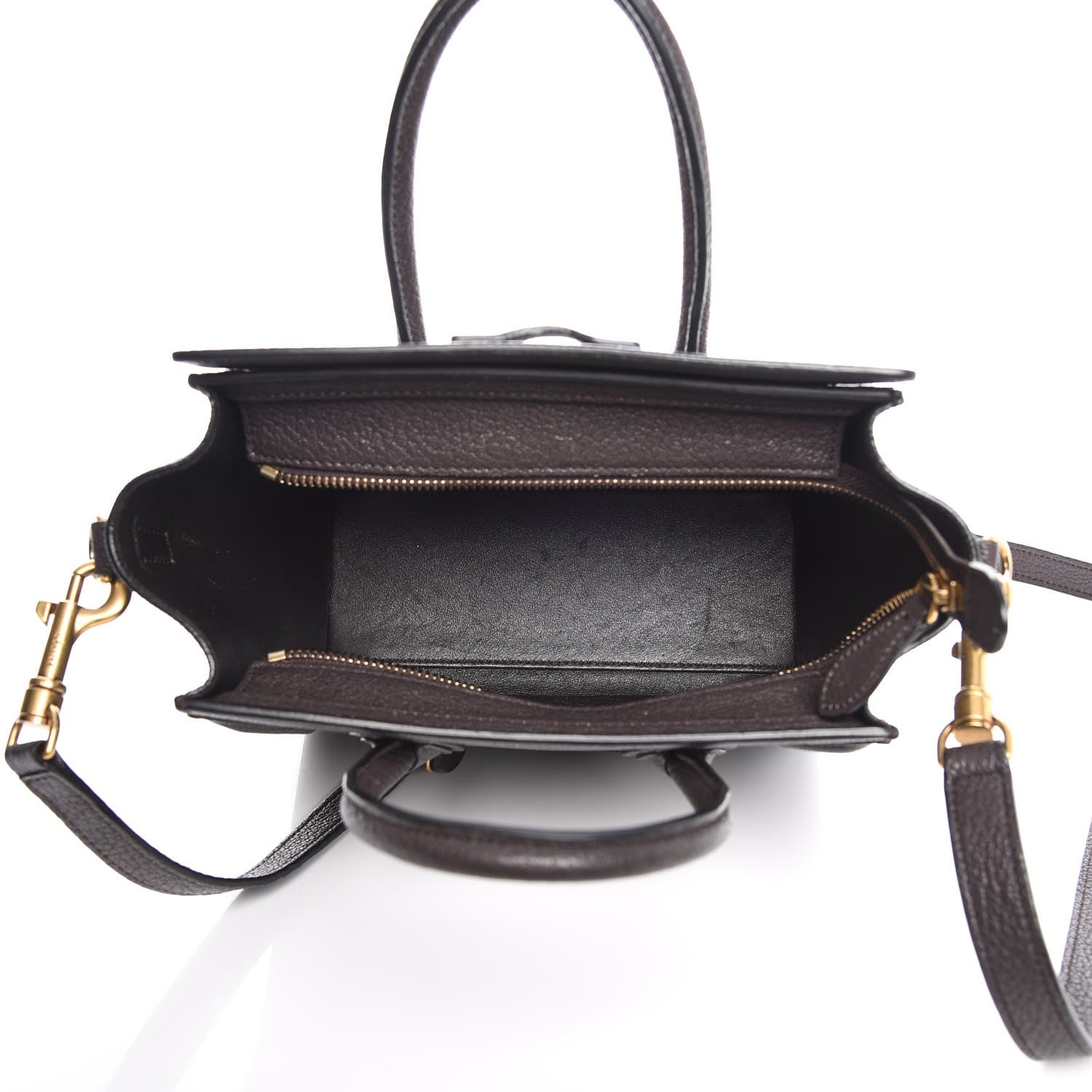 Celine Goatskin Nano Luggage Dark Taupe 5 of 10