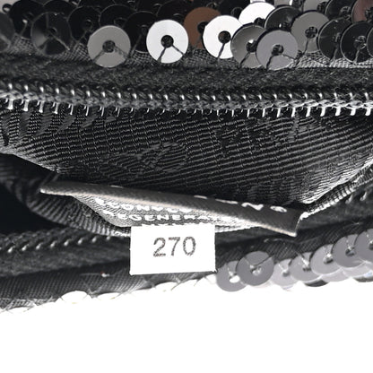 Prada Paillettes Sequin Mini Re-Edition 2000 Bag Black White 8 of 12