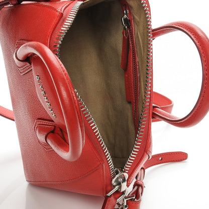 Givenchy Sugar Goatskin Mini Antigona Red 6 of 10