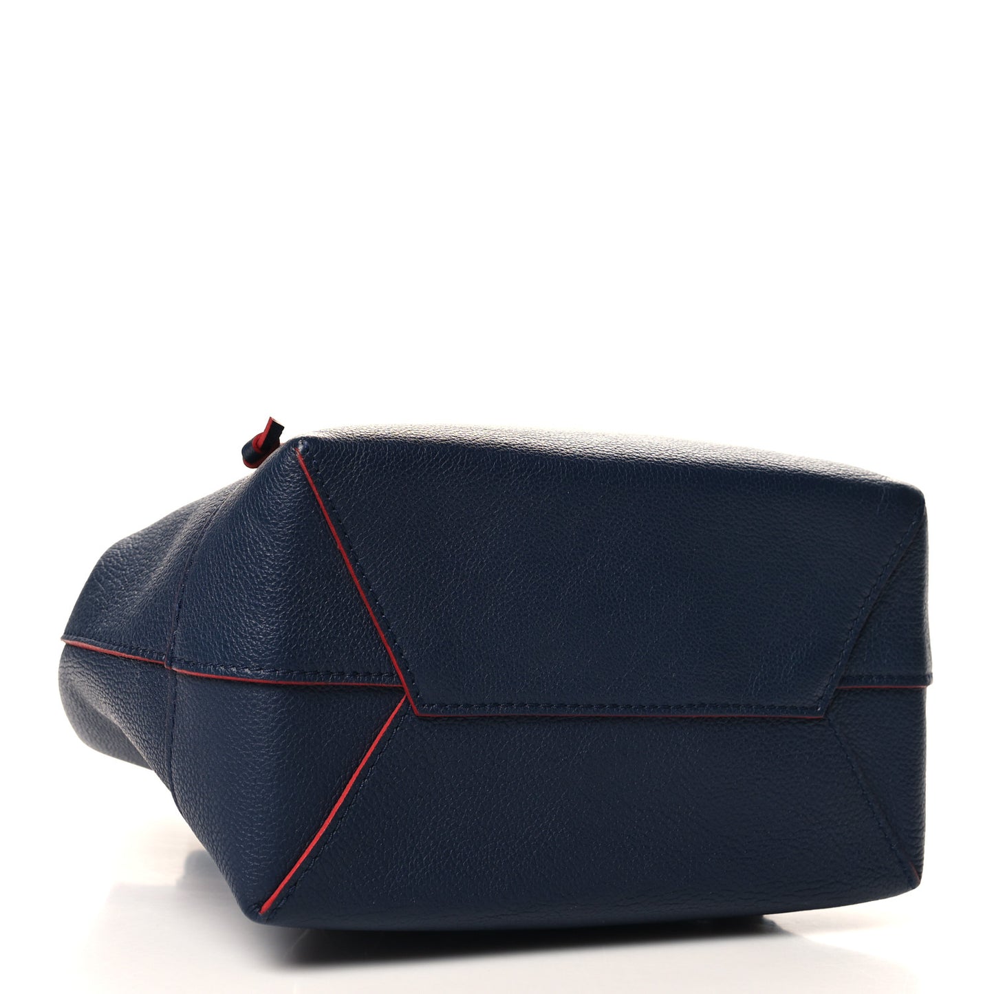 Soft Calfskin Lockme Backpack Marine Rouge