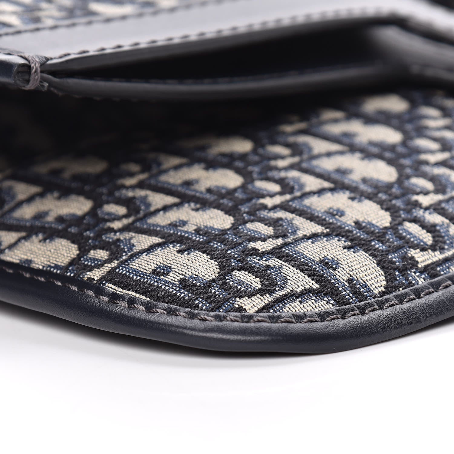 Christian Dior Oblique Fold Over Clutch Blue 8 of 9