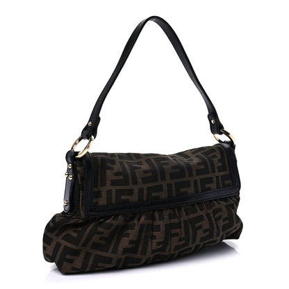 Fendi Zucca Small Chef Shoulder Bag  Tobacco Black 2 of 8