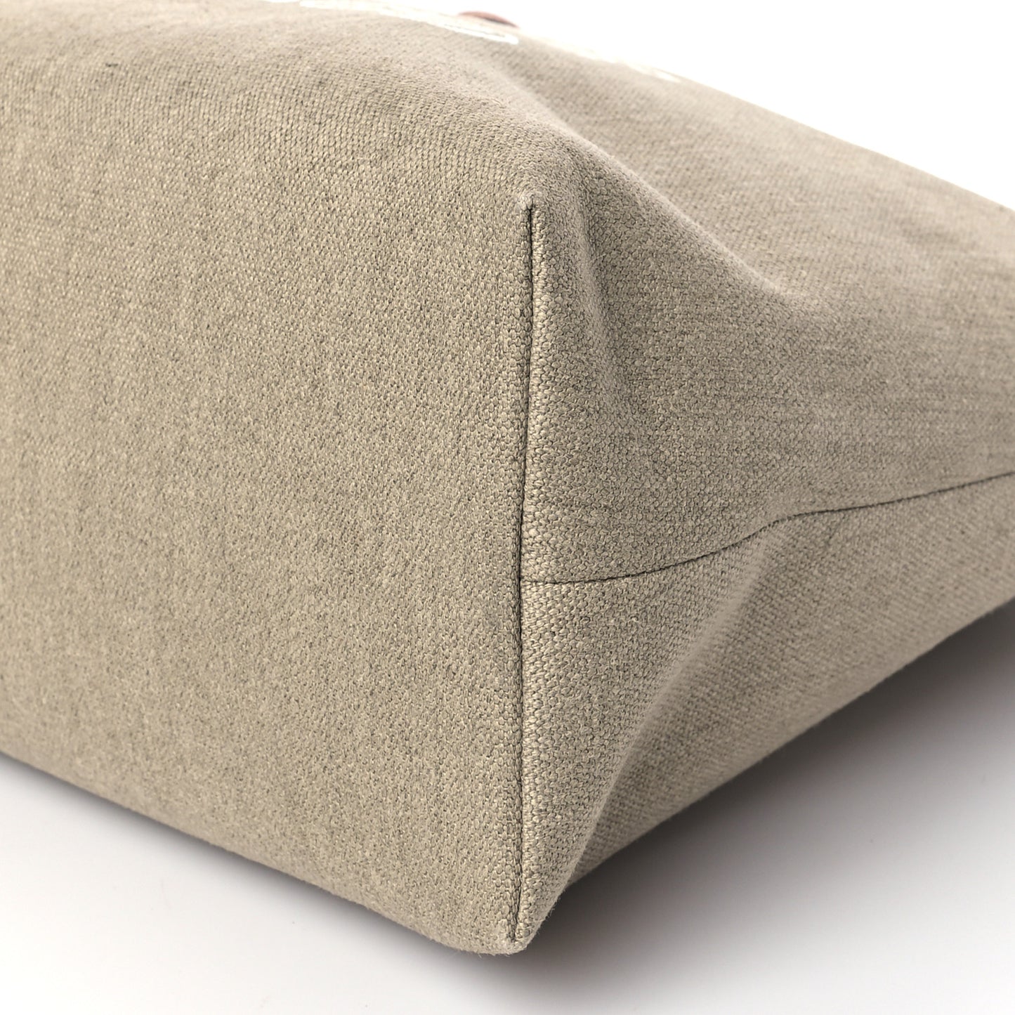 Canvas Calfskin Monaco Horizontal Cabas Tan