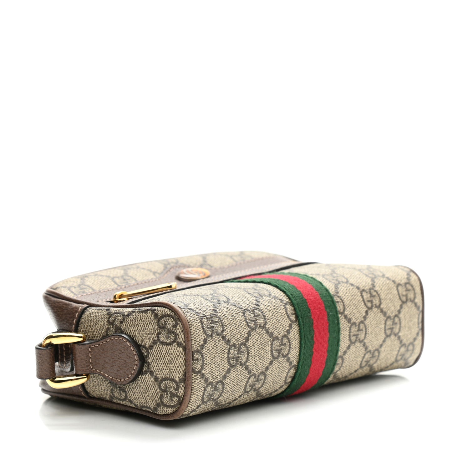 GG Supreme Monogram Web Mini Ophidia Shoulder Bag Brown