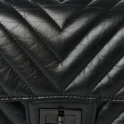 Chanel Aged Calfskin Quilted 2.55 Reissue Mini Flap So Black 7 of 9