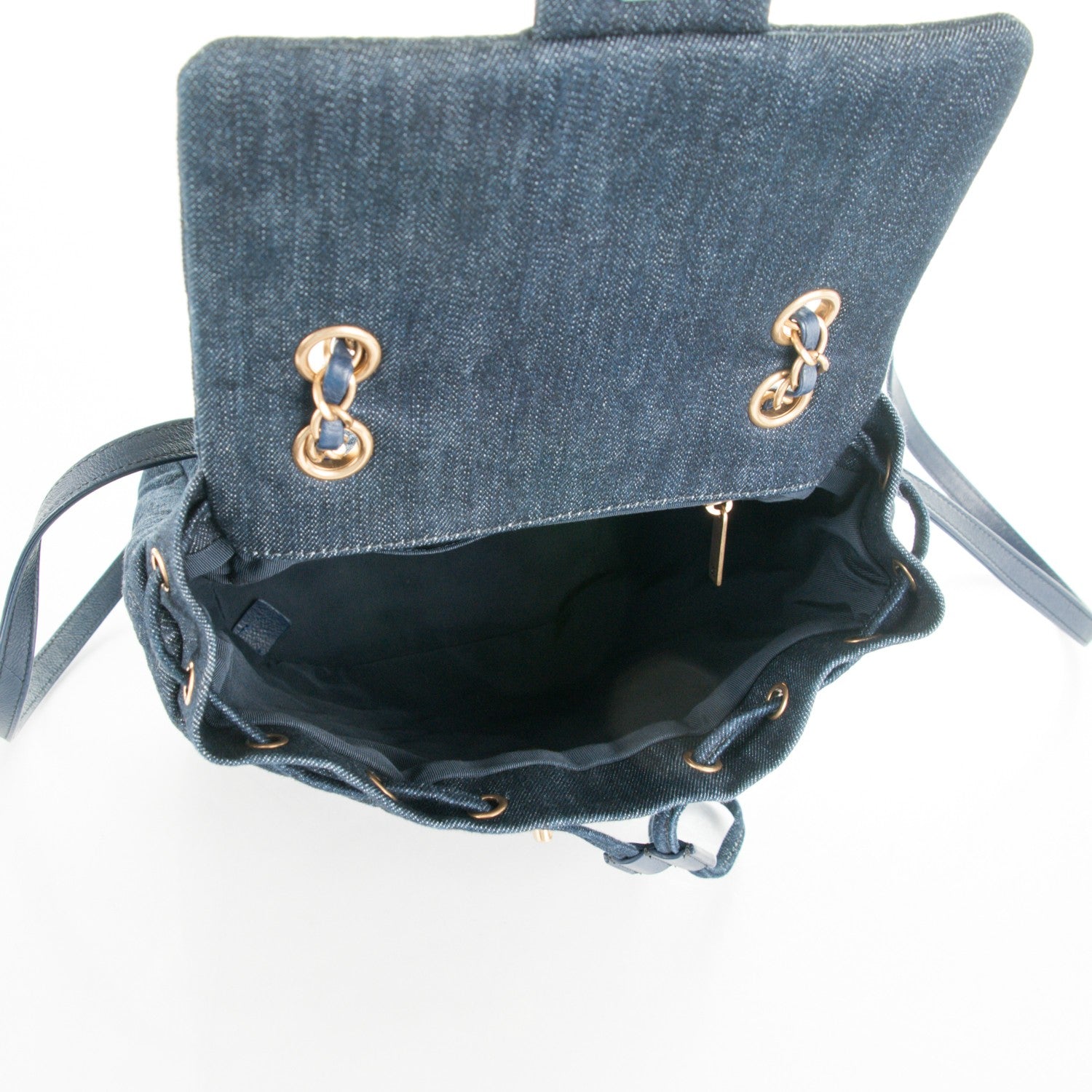 Chanel Washed Denim Quilted Small Urban Spirit Backpack Dark Blue 5 of 8