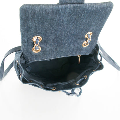 Chanel Washed Denim Quilted Small Urban Spirit Backpack Dark Blue 5 of 8
