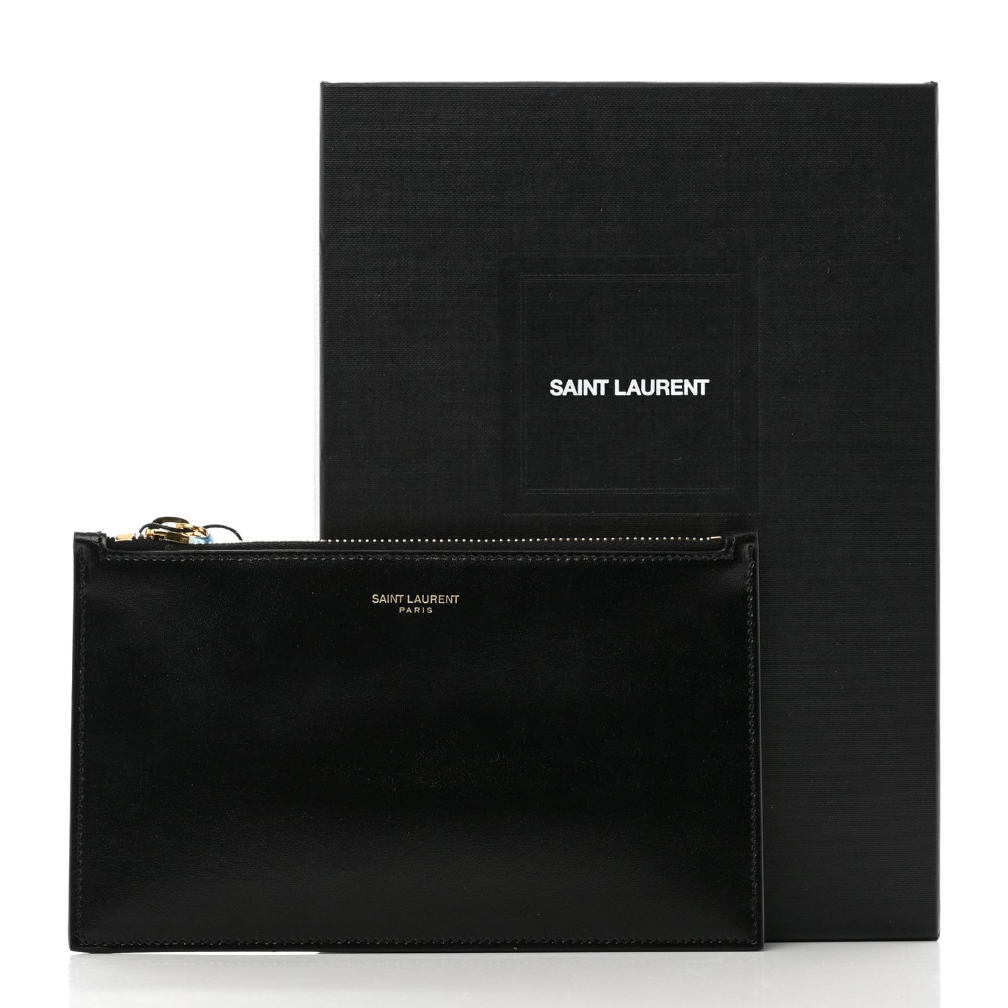 Smooth Calfskin Zip Pouch Black