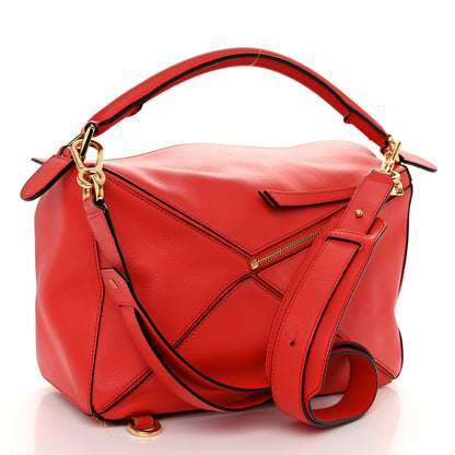 Loewe Calfskin Medium Puzzle Bag Scarlet 3 of 13