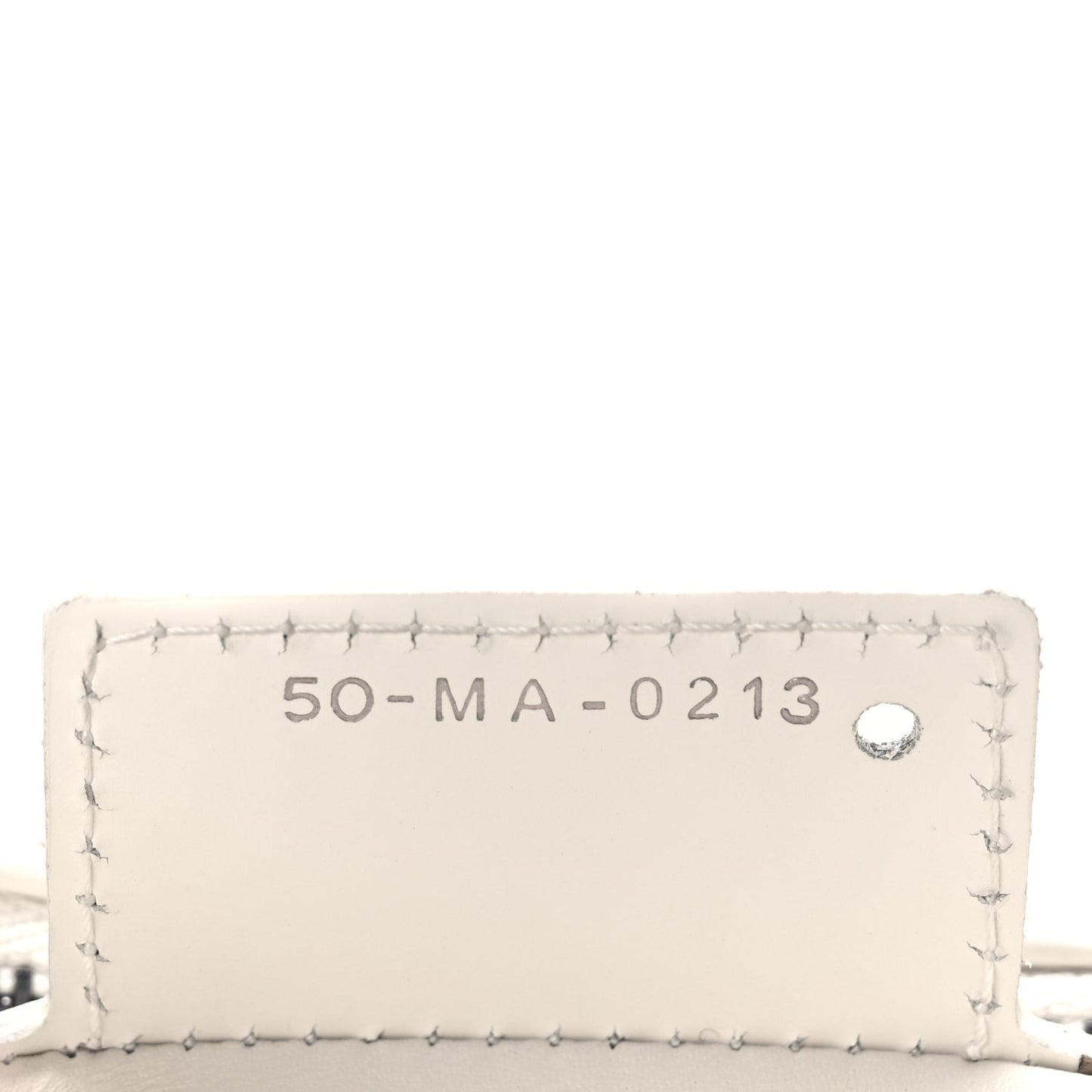 Calfskin Macrocannage Small Dior Caro Bag Ivory