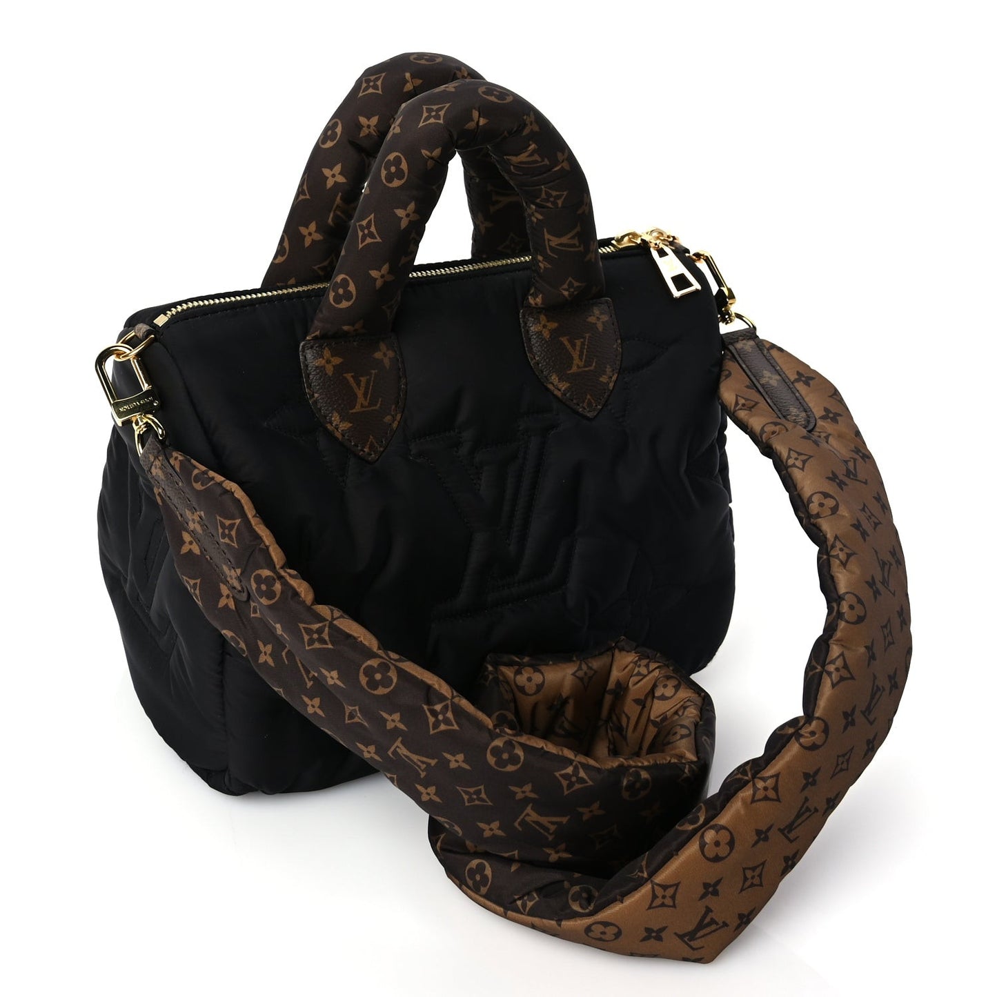 Econyl Mini Monogram Pillow Speedy Bandouliere 25 Black