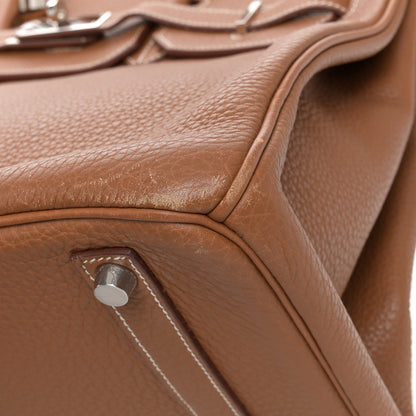 Hermes Taurillon Clemence Birkin 35 Gold 16 of 17