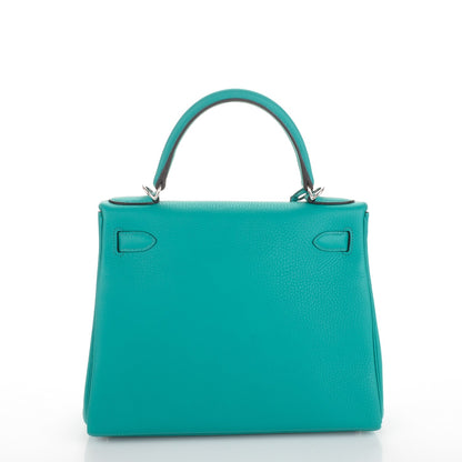 Hermes Taurillon Clemence Kelly Retourne 28 Bleu Paon 4 of 26