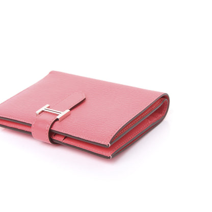 Hermes Chevre Mysore Bearn Compact Wallet Rose Azalee 8 of 9