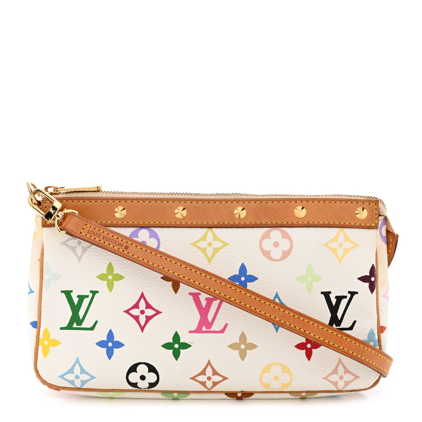 Monogram Multicolor Pochette Accessories White Long Strap