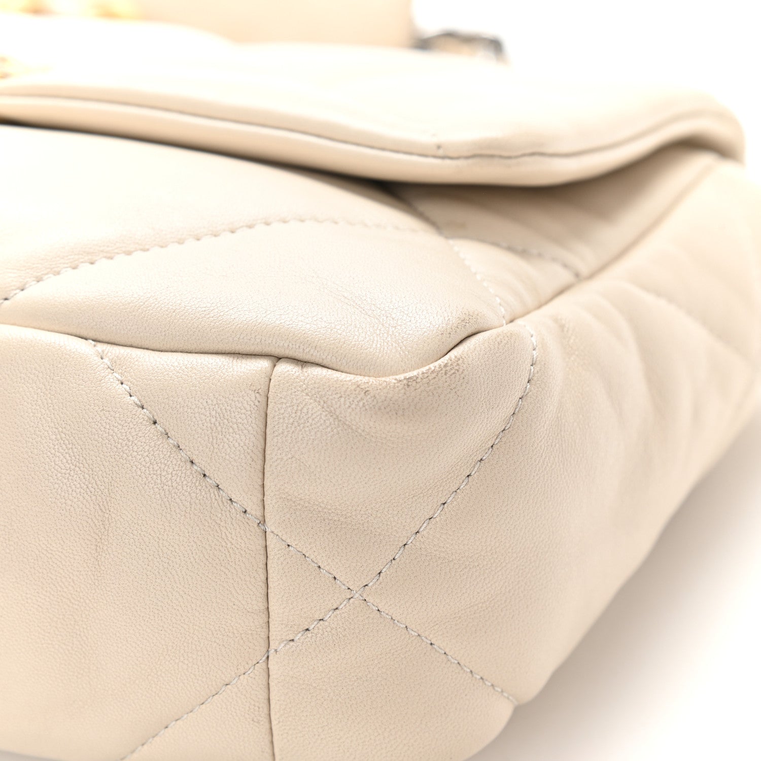 Chanel Lambskin Quilted Medium Chanel 19 Flap Light Beige 11 of 14