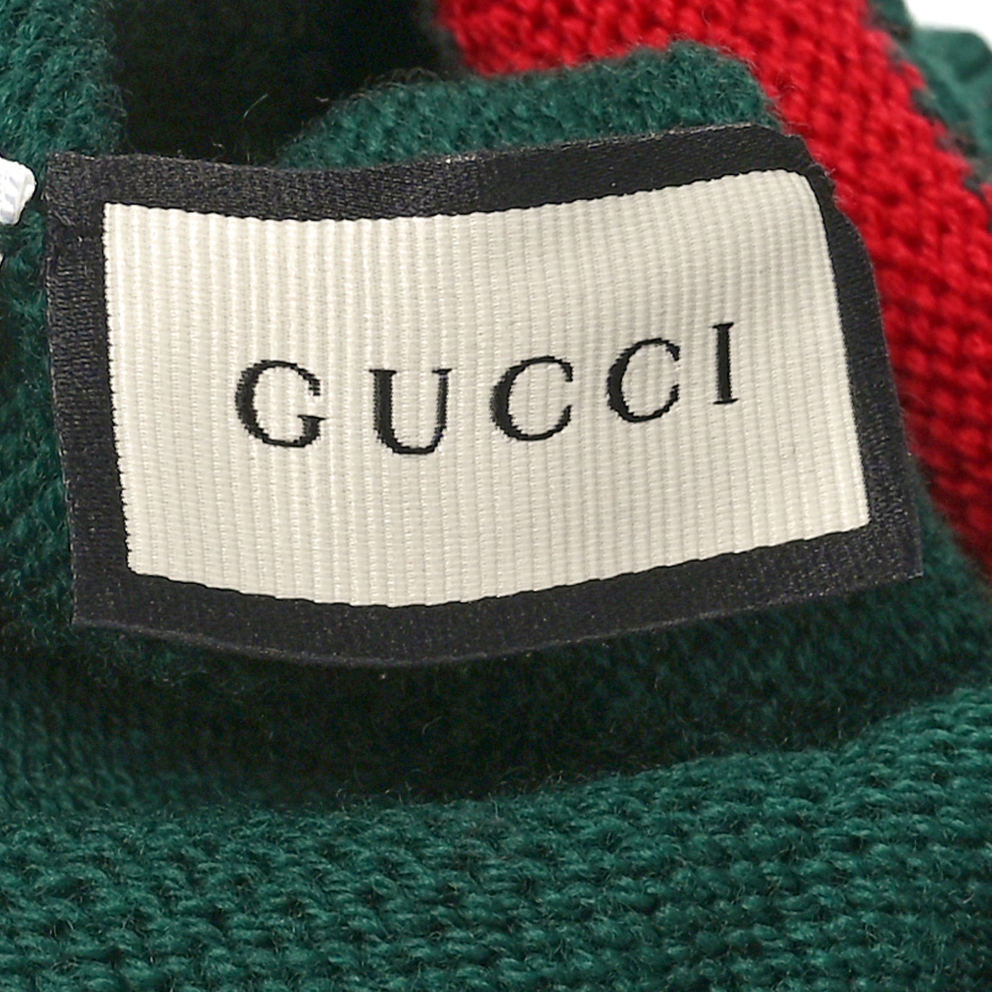 Wool Tricot Knit New Port Beanie Hat M Green Red