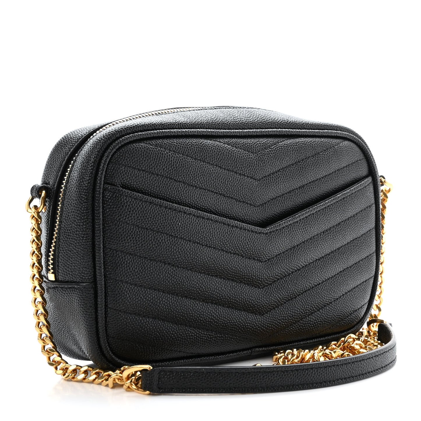 Grain De Poudre Matelasse Monogram Mini Lou Camera Bag Black