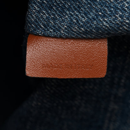 Celine Denim Calfskin Logo Bucket 16 Bag Blue 8 of 12