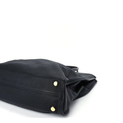 Gucci Pebbled Calfskin Large Logo Tote Black 8 of 8