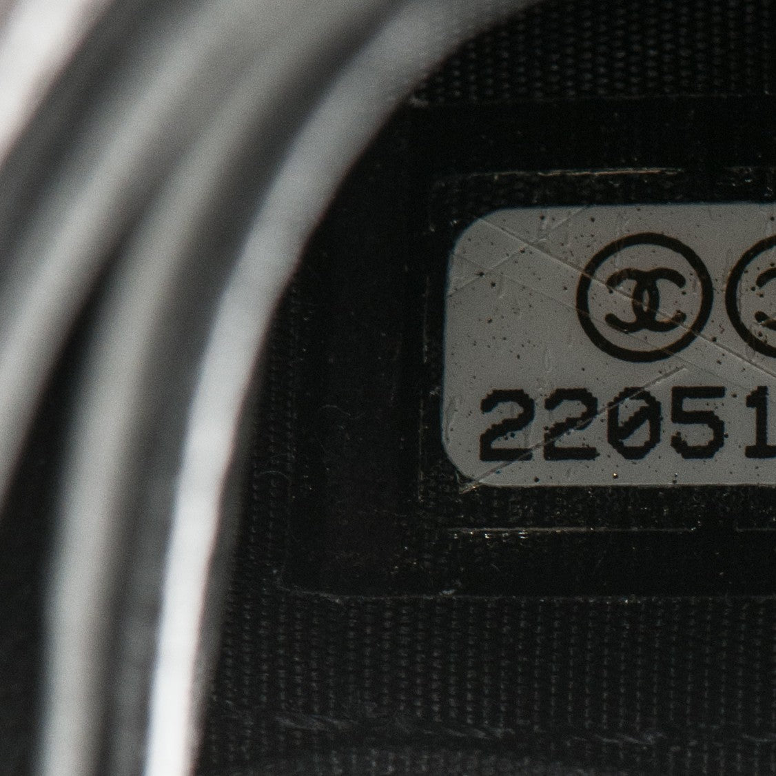 Lambskin Camellia Embossed Card Holder Black