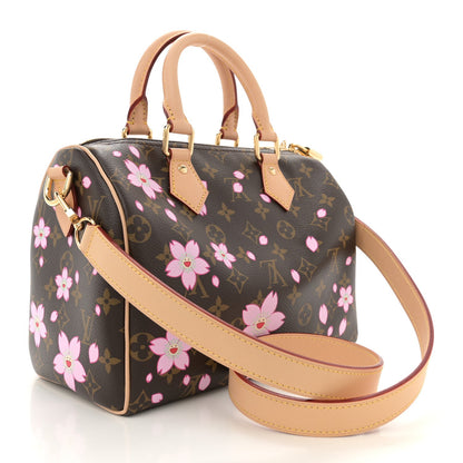 Louis Vuitton LV X TM Monogram Cherry Blossom Speedy Bandouliere 25 Sakura Brown 3 of 7