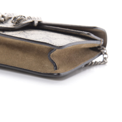 Gucci GG Supreme Monogram Super Mini Dionysus Shoulder Bag Taupe 9 of 11