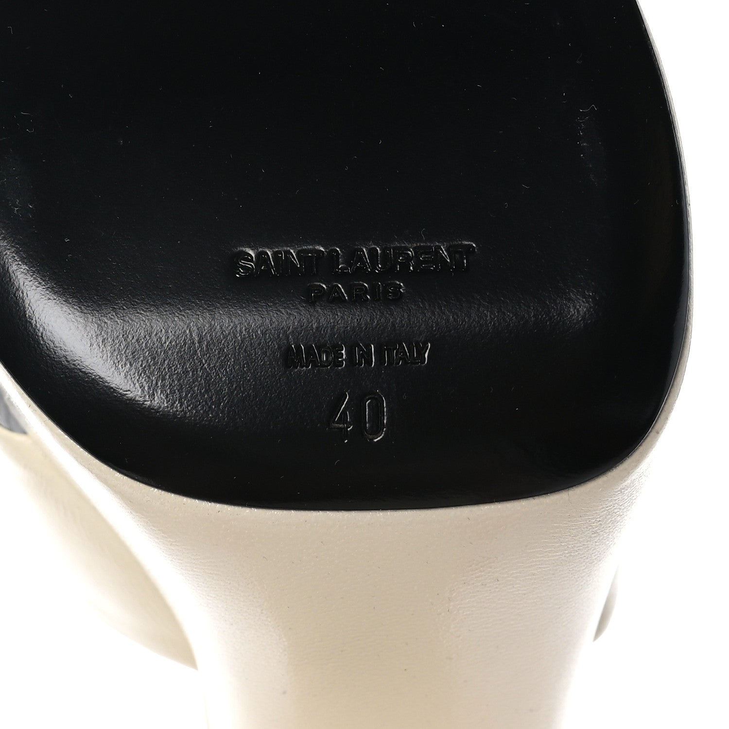 Saint Laurent Vendome Bianca 85 Platform Sandals 40 Pearl 7 of 9