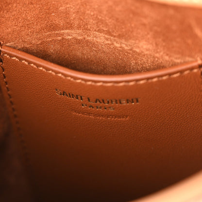 Saint Laurent Smooth Calfskin Le 5 A 7 Vertical Hobo Brown Gold 10 of 10