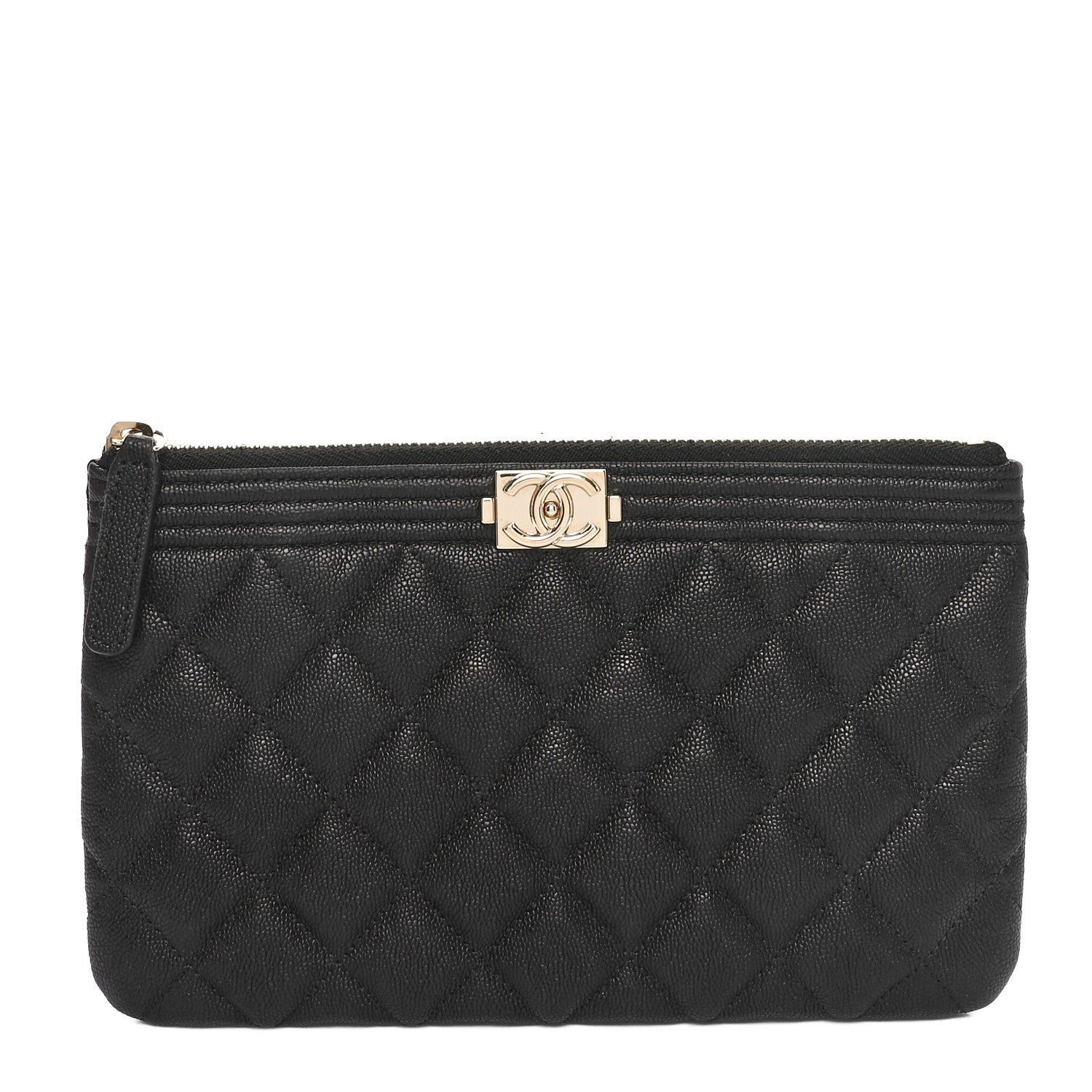 Chanel Caviar Quilted Small Boy Cosmetic Case Black 1 of 9