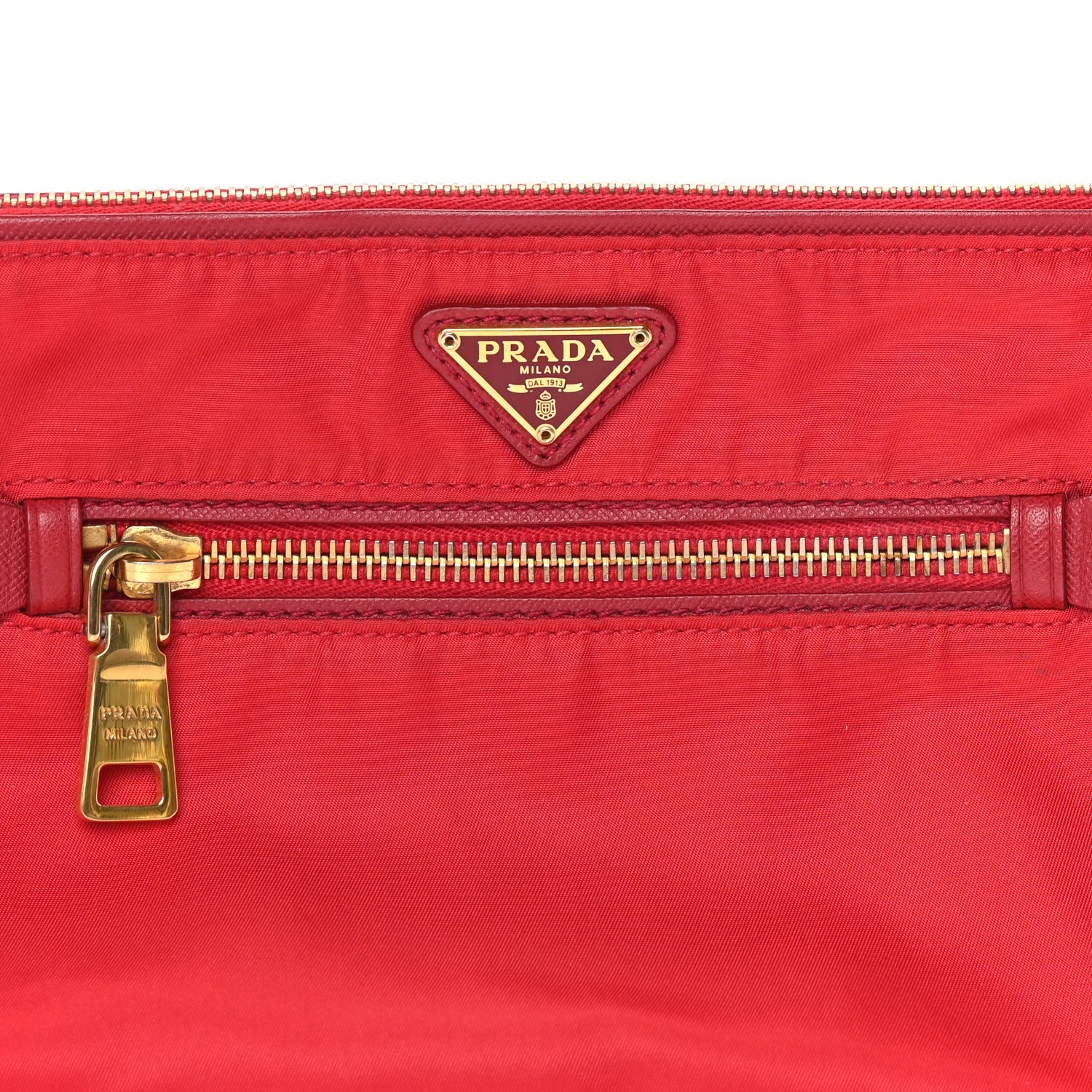 Prada Tessuto Nylon Small Shoulder Bag  Rosso 6 of 7