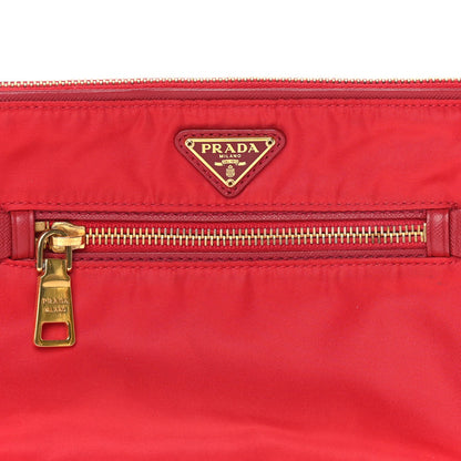 Prada Tessuto Nylon Small Shoulder Bag  Rosso 6 of 7