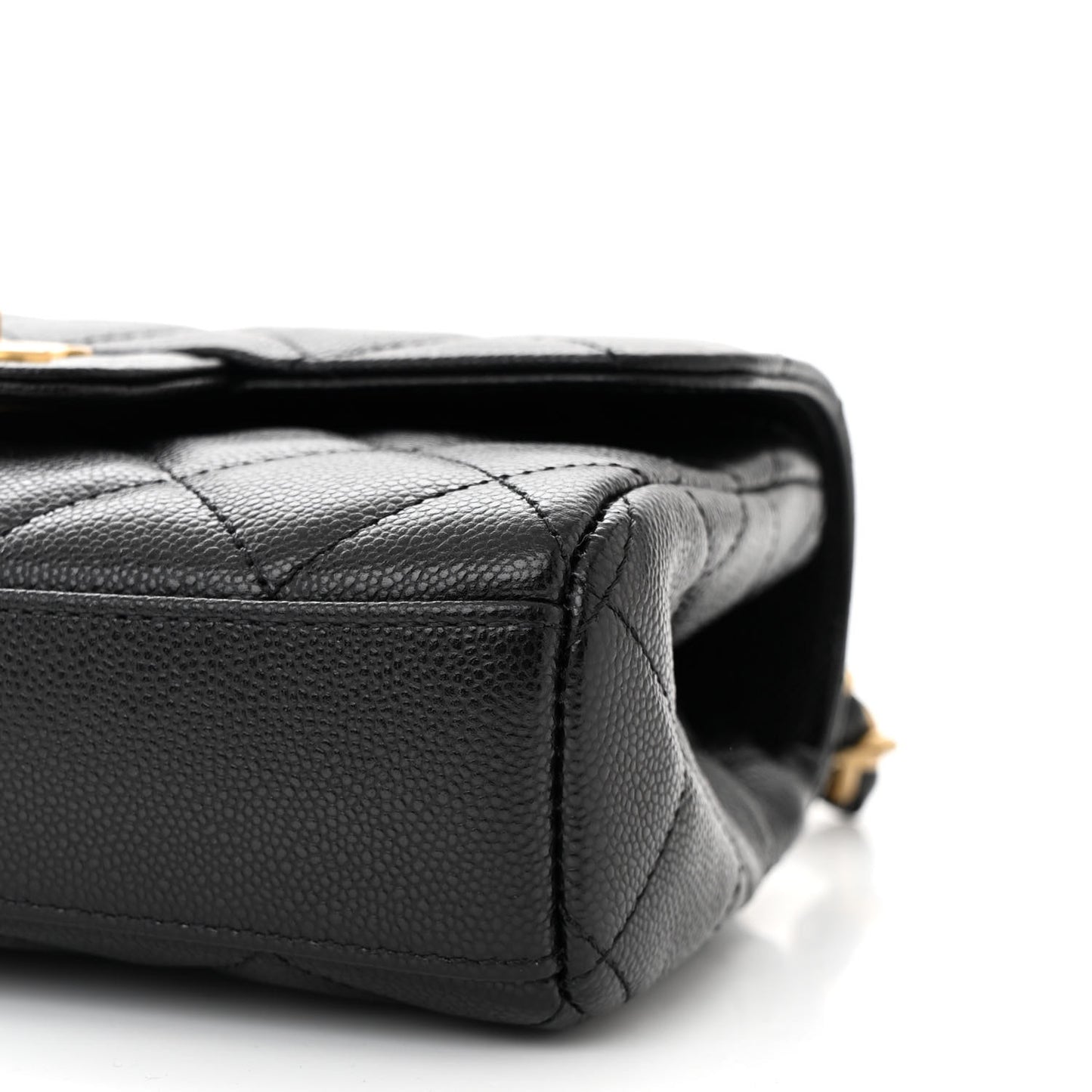 Caviar Quilted Mini Flap Black