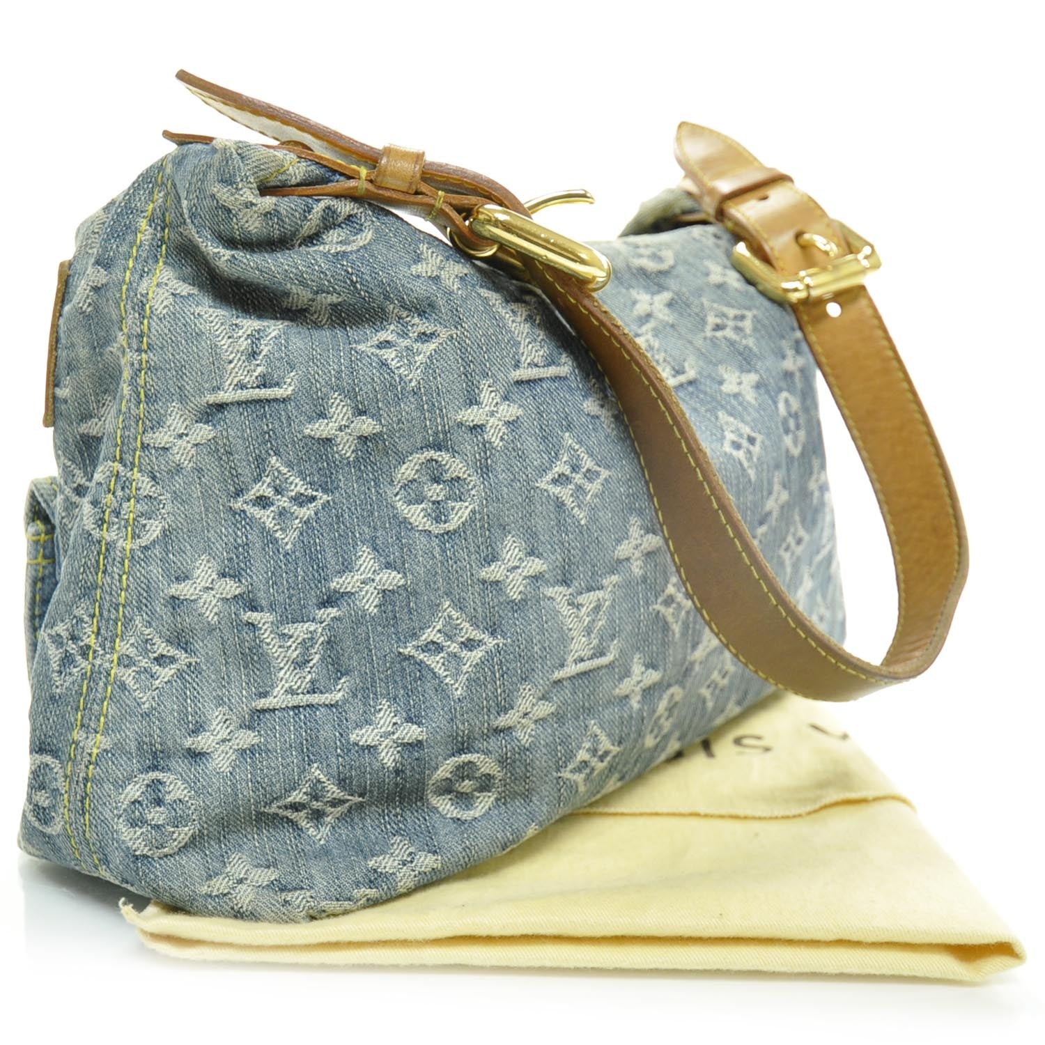 Louis Vuitton Monogram Denim Baggy PM Blue 2 of 10