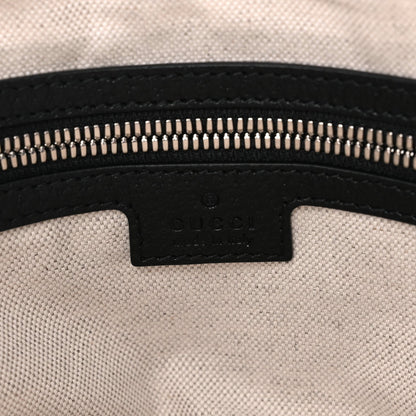 Gucci Canvas Logo Embossed Black Tote Beige 6 of 7