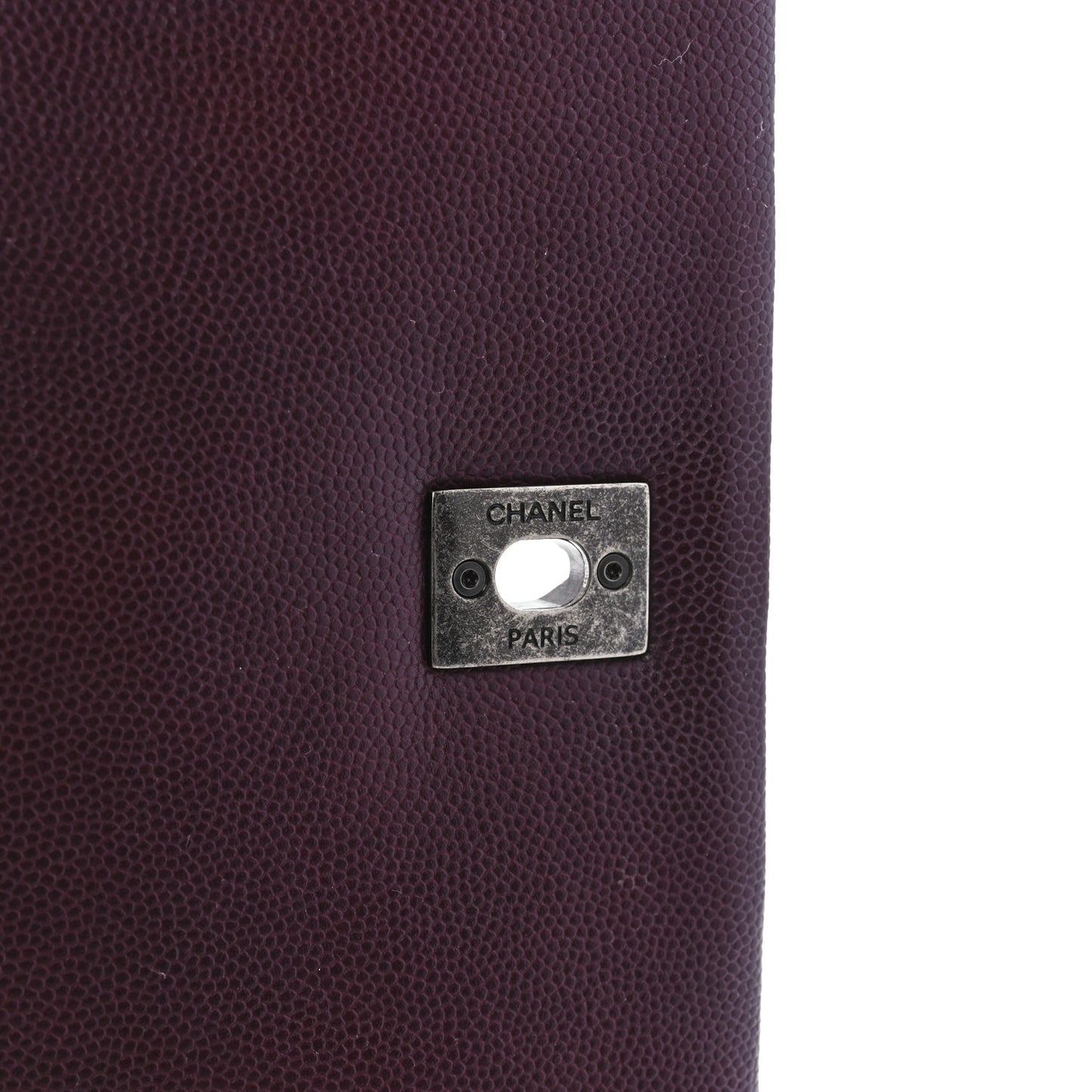 Caviar Quilted Small Coco Handle Flap Burgundy