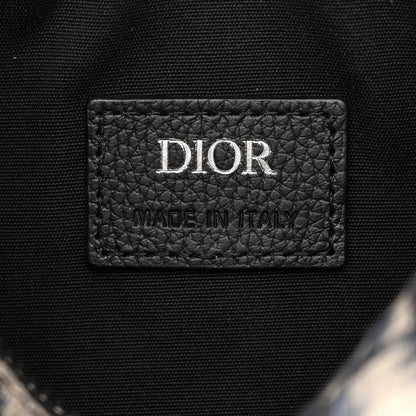 Christian Dior Oblique Mini Roller Saddle Bag With Strap Beige Black 6 of 11