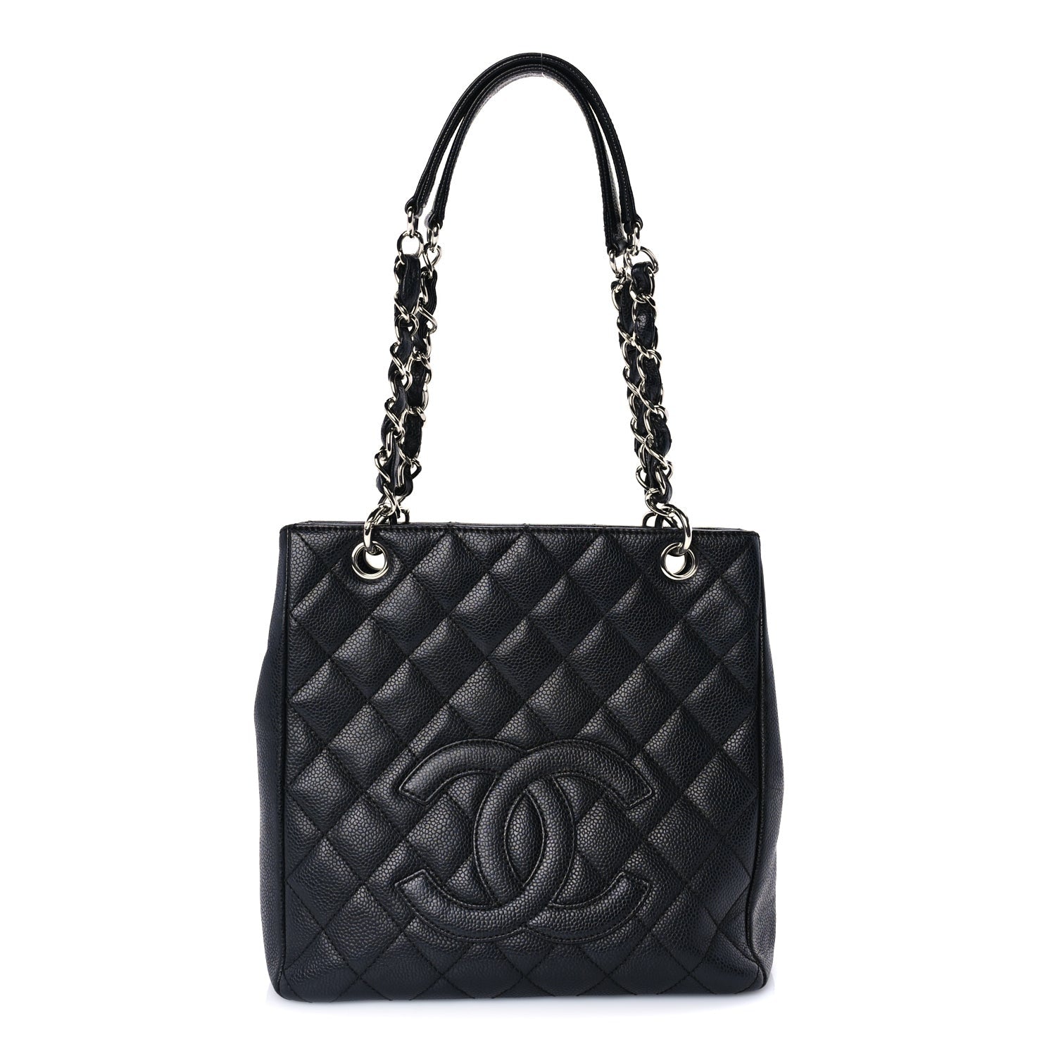 Chanel Caviar Quilted Petit Shopping Tote PST Black 1 of 9