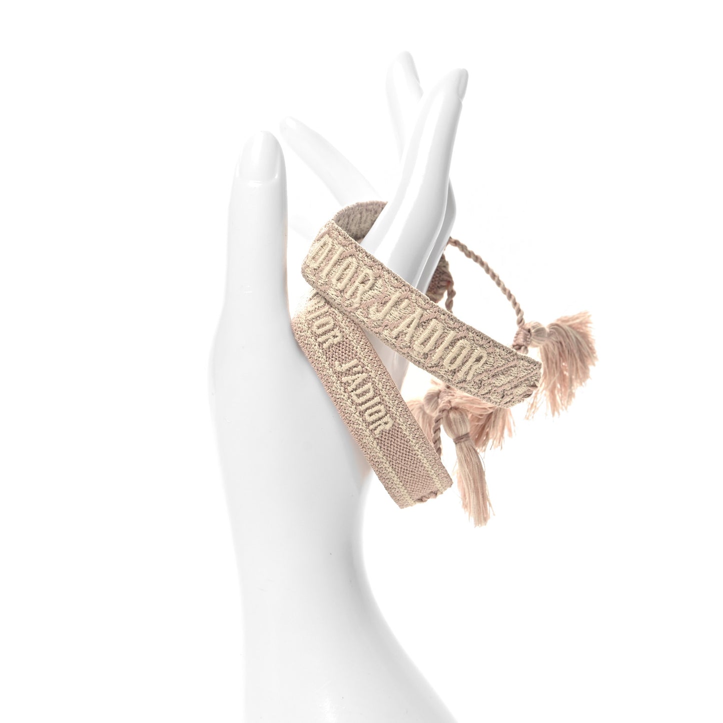 Woven Cotton J'Adior Friendship Bracelet Set Pink