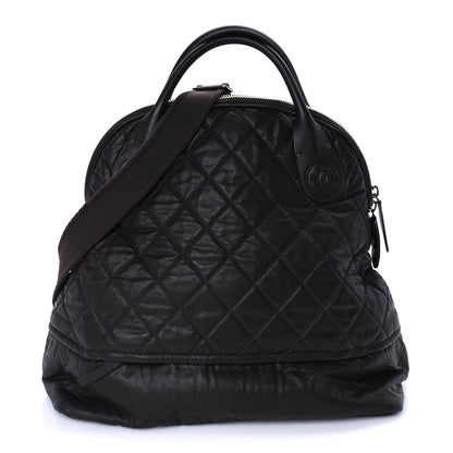 Chanel Coated Canvas Quilted Large Garment Travel Bag Brown 1 of 9