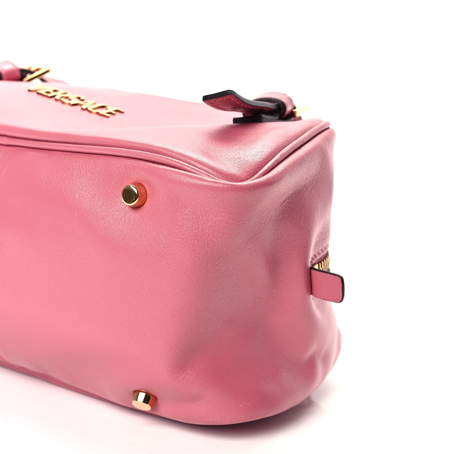 Versace Lambskin Tag Bowling Bag Light Pink 9 of 9