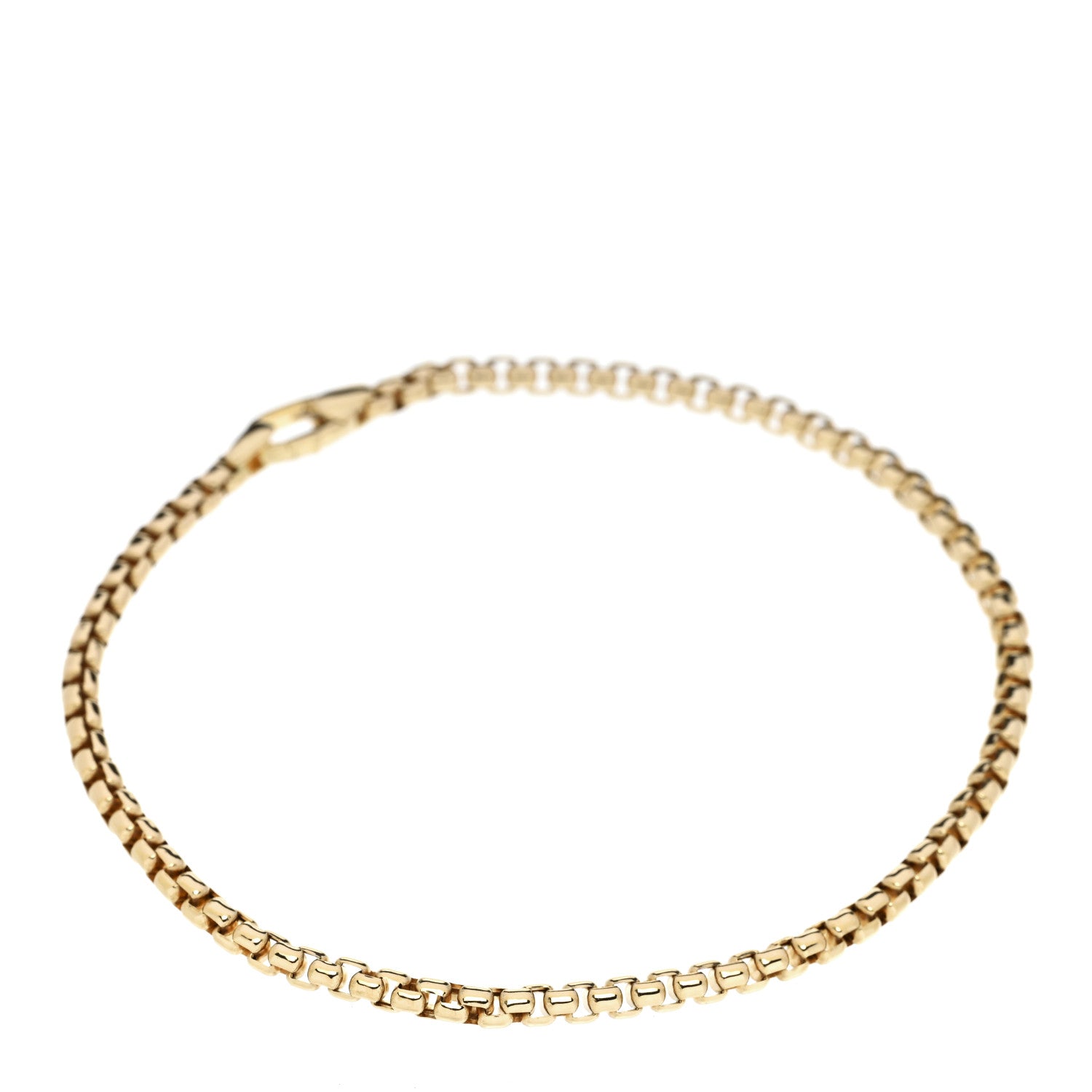 David Yurman 18K Yellow Gold 2.7mm Box Chain Bracelet 1 of 4
