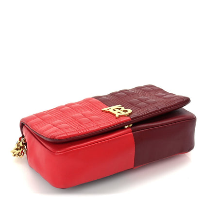 Burberry Lambskin Quilted Small Lola Bag Bright Red Dark Crimson 3 of 8
