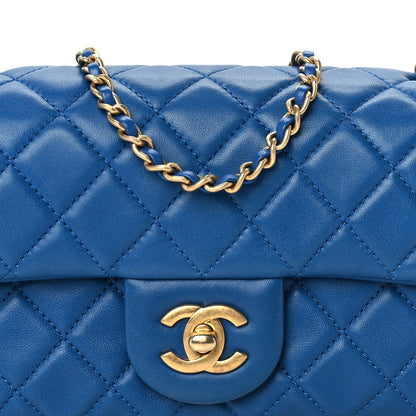 Chanel Lambskin Quilted Pearl Crush Mini Rectangular Flap Blue 7 of 9